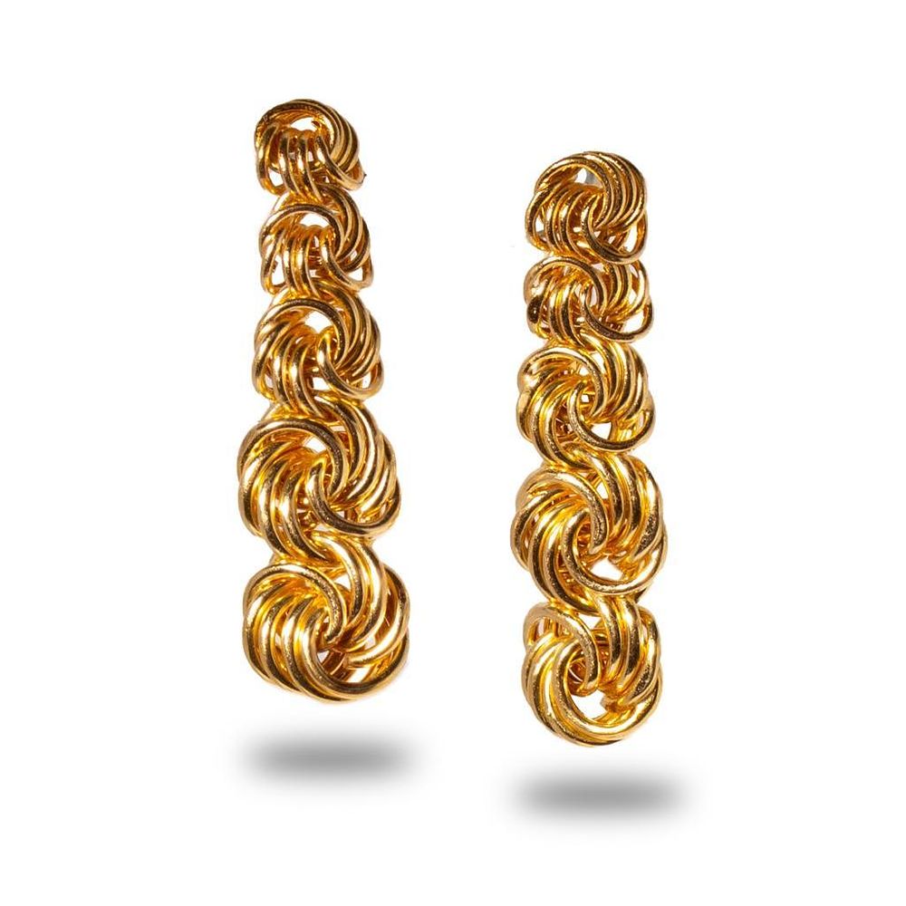 Lot 460: 14K Knot Design Earrings