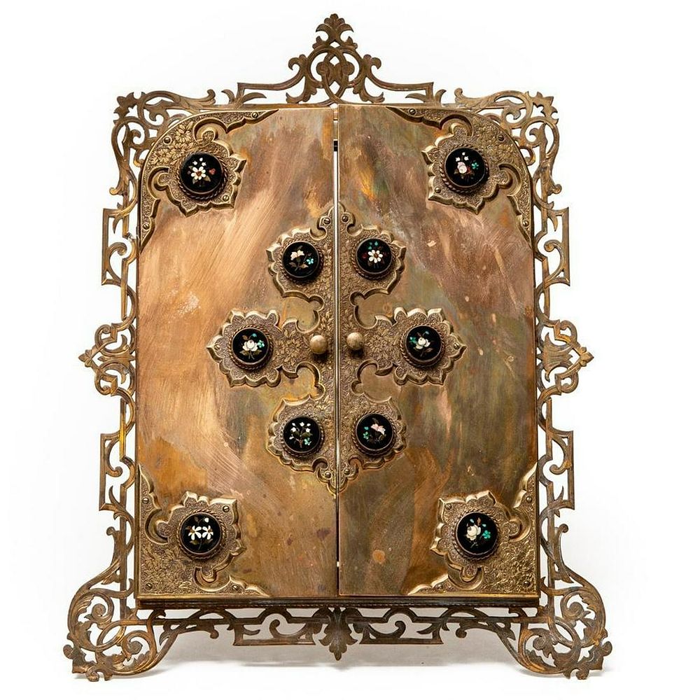 Lot 175: Micromosaic Victorian Dressing Mirror Circa 1880