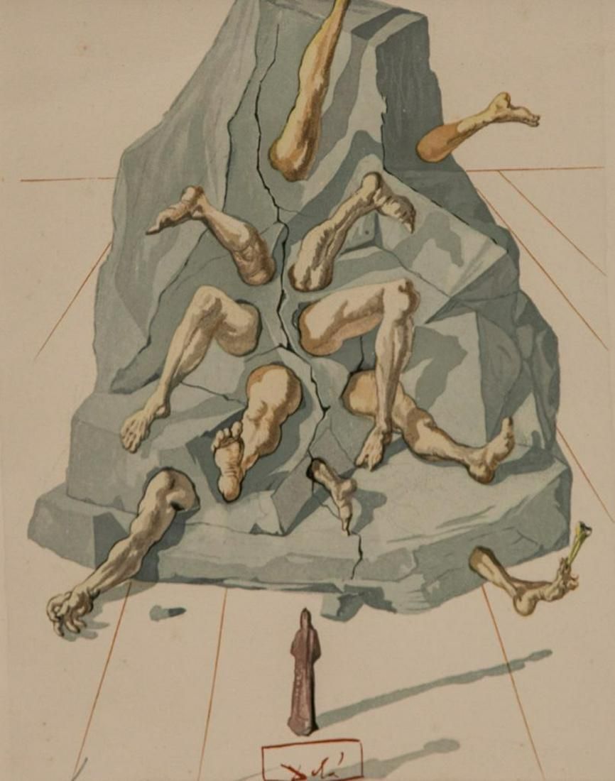 Lot 193: Salvador Dali "The Divine Comedy: L'Enfer Canto 19"