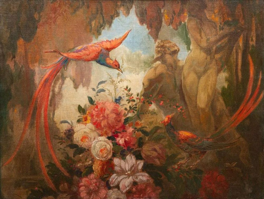 Lot 196: Art Nouveau Oil on Canvas