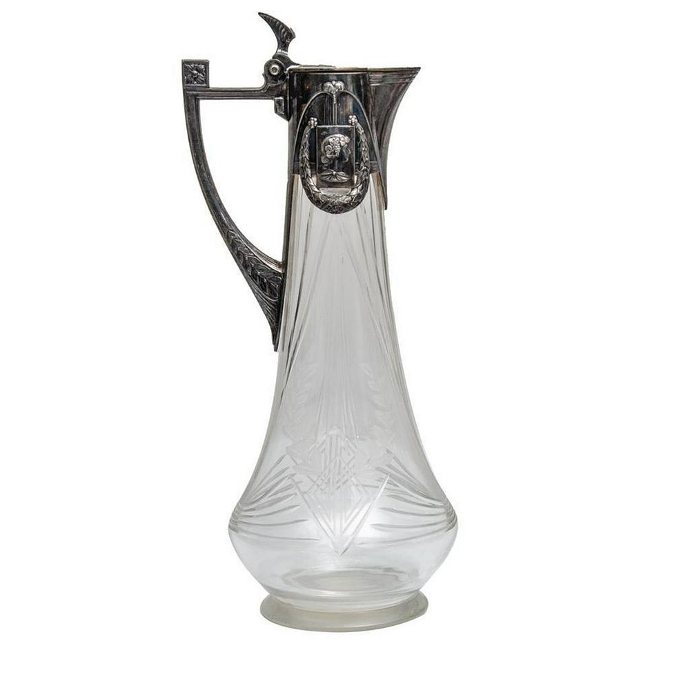 Lot 224: WMF Jugendstil Art Nouveau Cut Glass Carafe Circa 1900