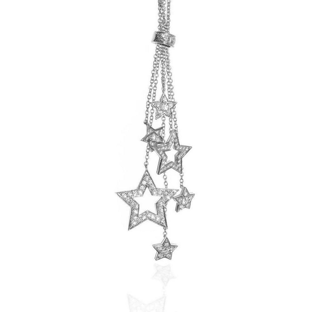 Lot 432: Tiffany & Co Signed Multi Strand Platinum and