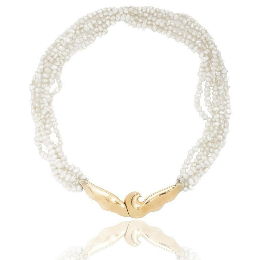 Lot 434: TIFFANY & CO. PALOMA PICASSO 18k and PEARL NECKLACE