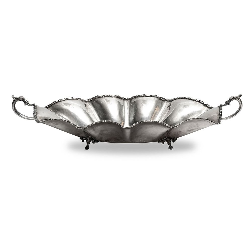 Lot 238: Large J. Valdes Marked Mexican Silver Center Bowl