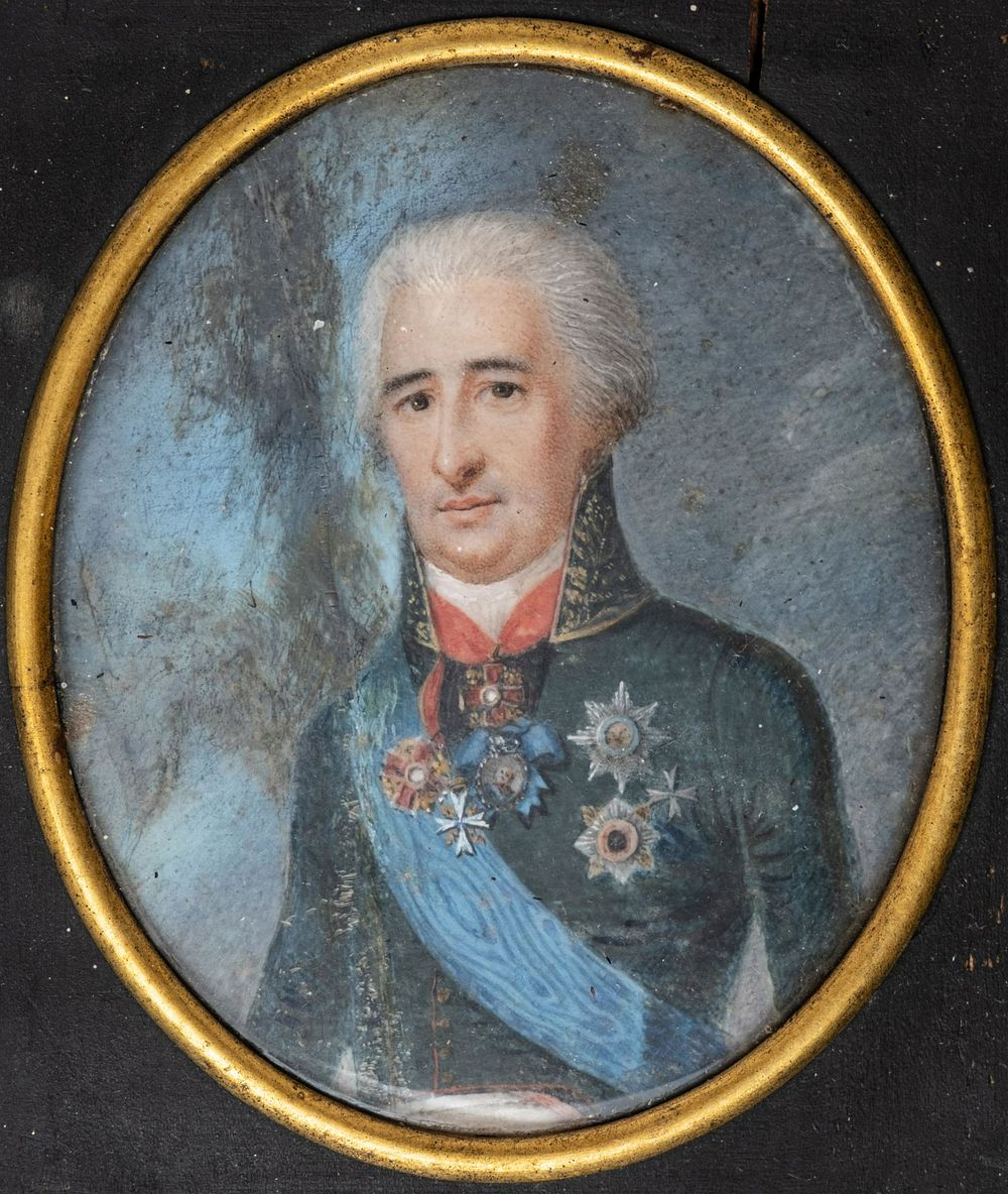 Lot 260: Miniature Portrait Painting Early 19th Century