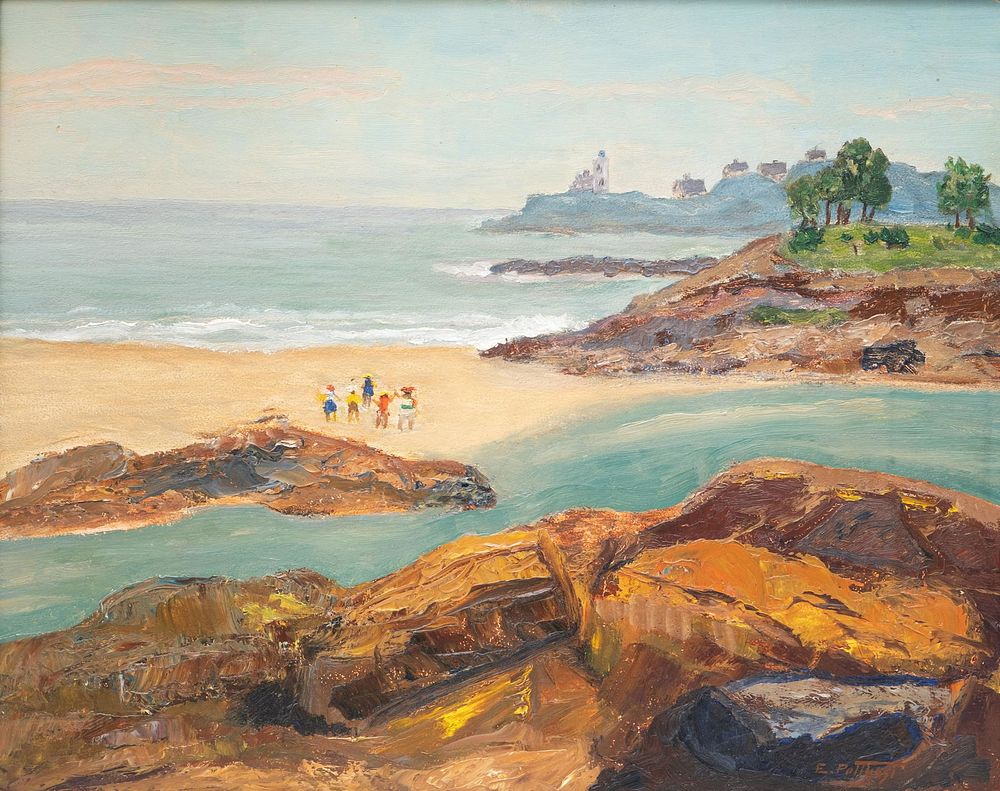 Lot 289: Signed Edward Henry Pothast, New England Seashore, Oil on Board