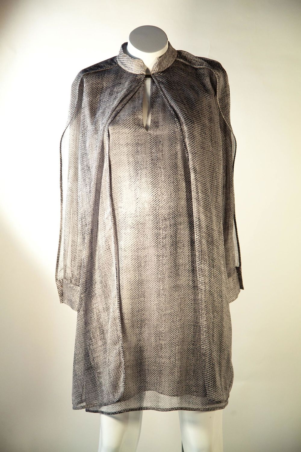 Lot 194: Halston Python Print Blouse-Dress