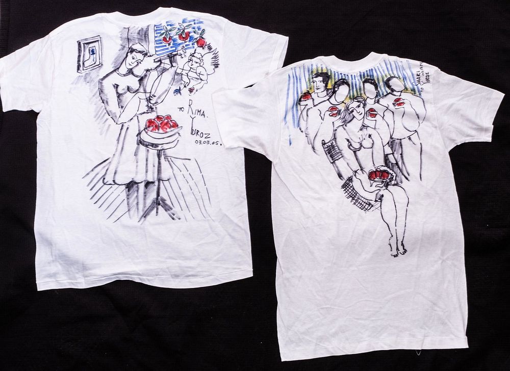 Lot 198: Yuroz Pair of Hand Drawn Artwork T Shirts