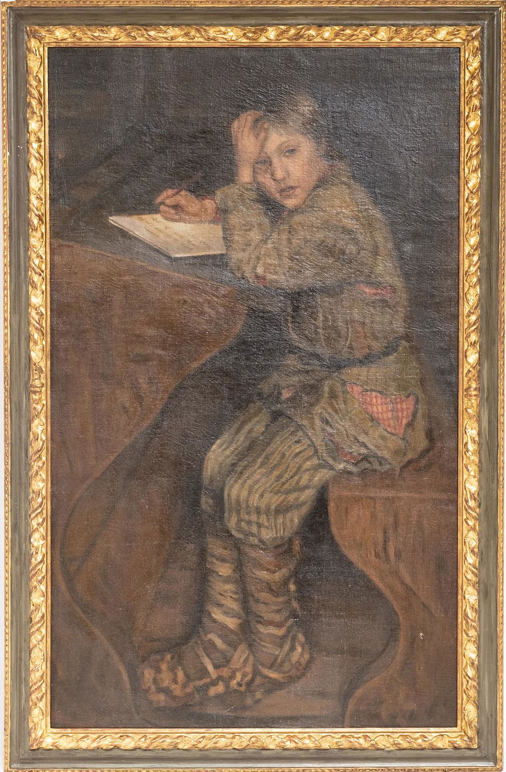 Lot 211: Signed Antique Russian Oil on Canvas Painting