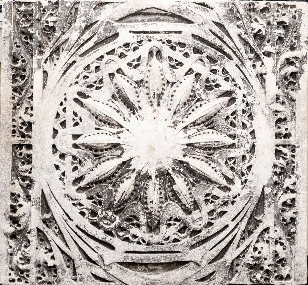 Lot 217: Louis Henry Sullivan Aesthetic Movement Cast Architectural Element of formed concrete and plaster