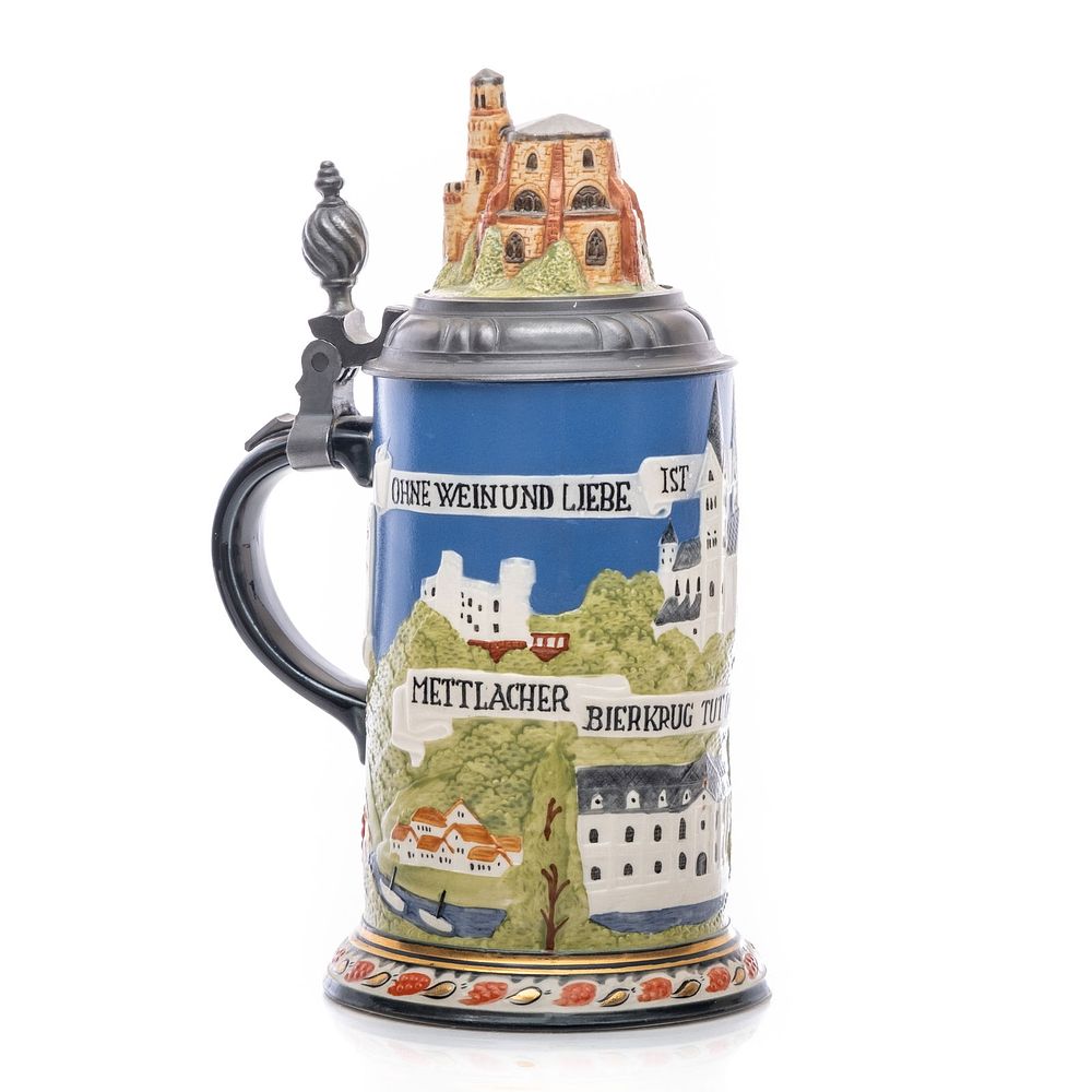 Lot 159: Mettlach Villeroy & Boch 0.5 Liter Stein