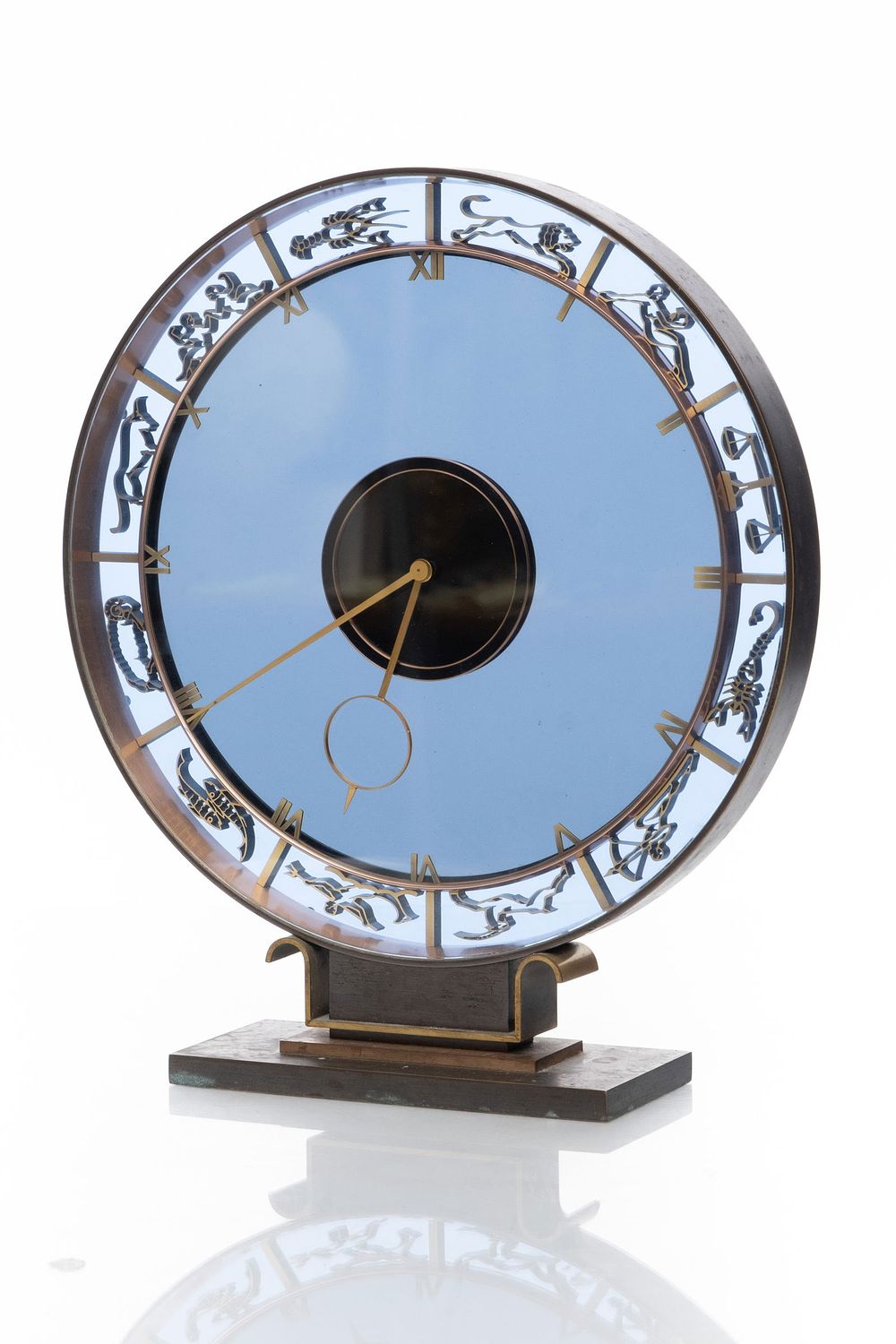 Lot 167: Art Deco-style Astromonical Zodiac Mantel Clock
