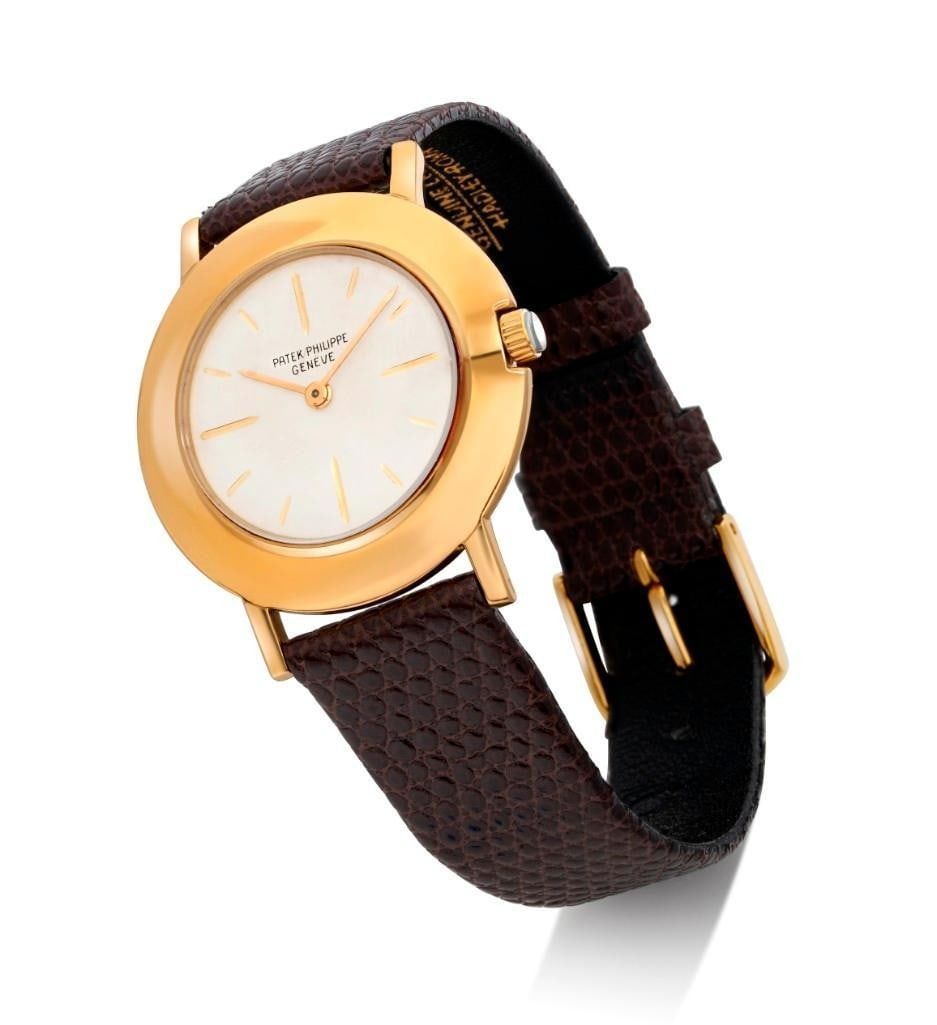 Lot 173: Patek Philippe Signed 18K Yellow Gold Authentic Vintage Watch