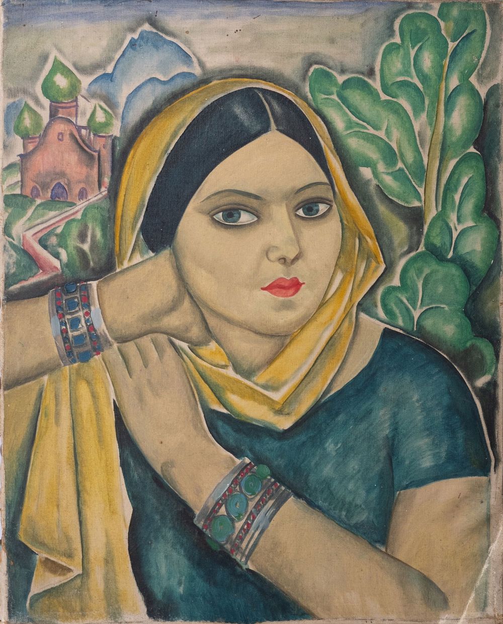 Lot 197: MYSTERY ARTIST Russian Avante-Garde Oil painting