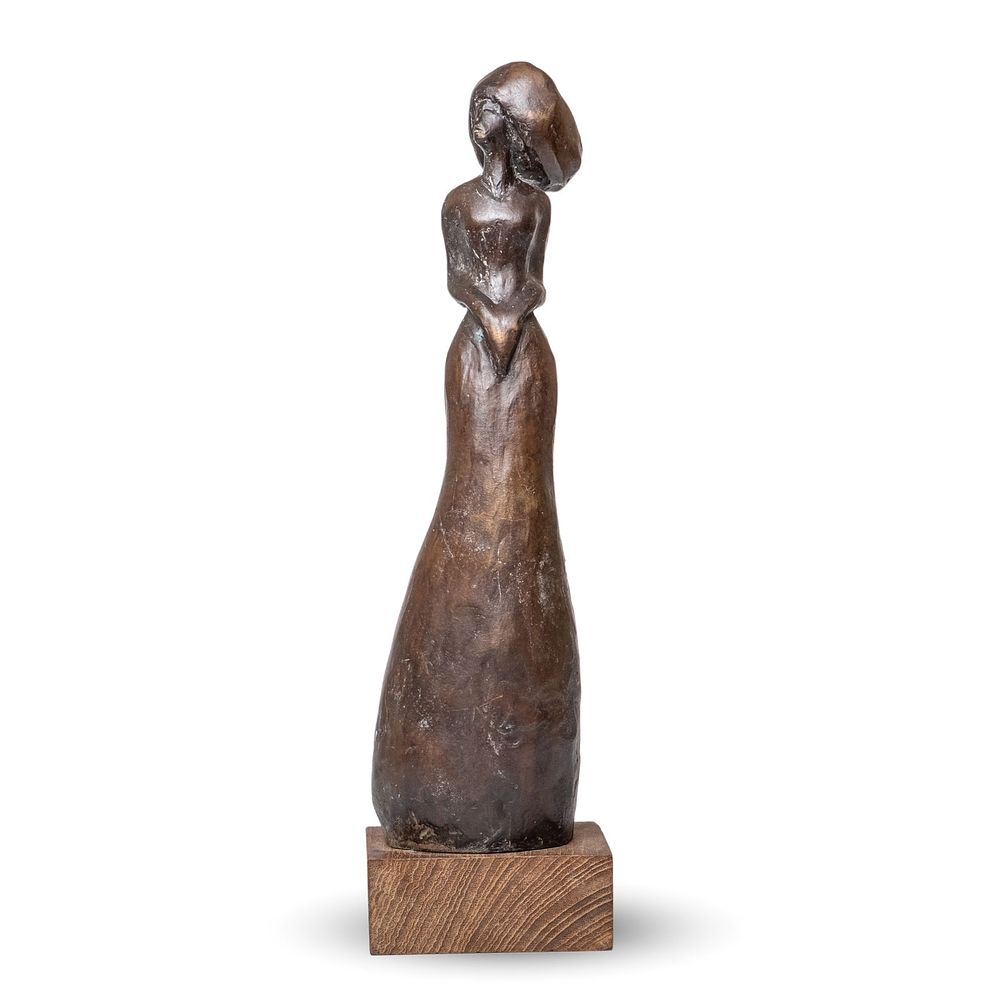 Lot 252: Bronze Sculpture of Woman