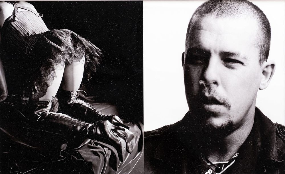 Lot 272: Gilles Bensimon Portrait of Alexander McQueen Gelatin Silver Photograph Print