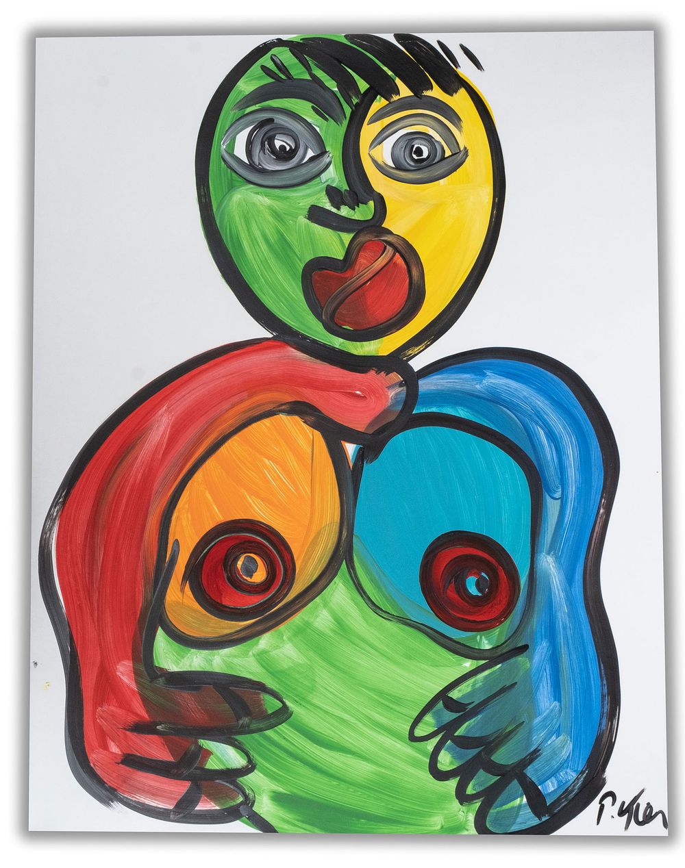 Lot 400: Signed Peter Keil Painting 22"W x 28"H