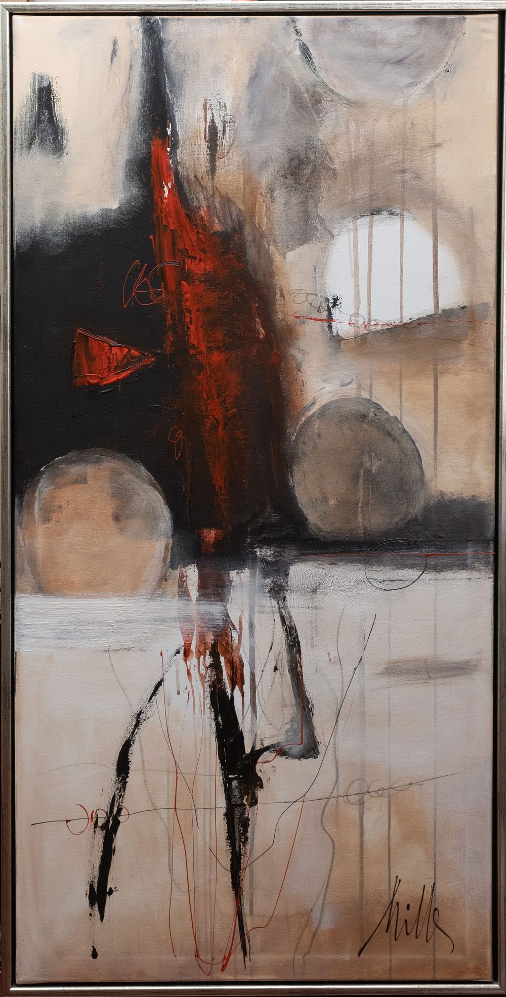 Lot 468: Signed Milla Oil On Canvas Abstract Painting