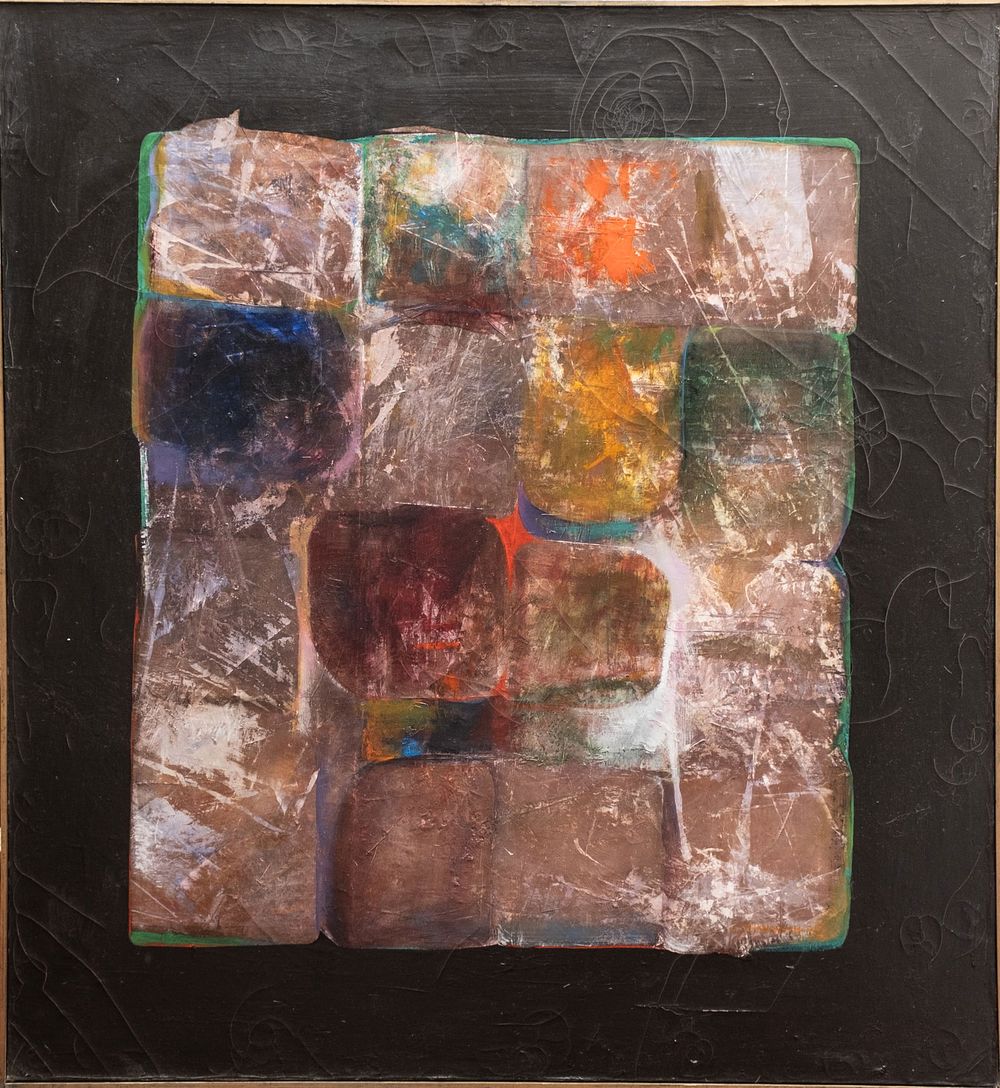 Lot 470: Signed D. Stojanovic, (Serbian, 1925-1995), 1984, oil on canvas Painting Frame: 44.75"H x 41"W Art: