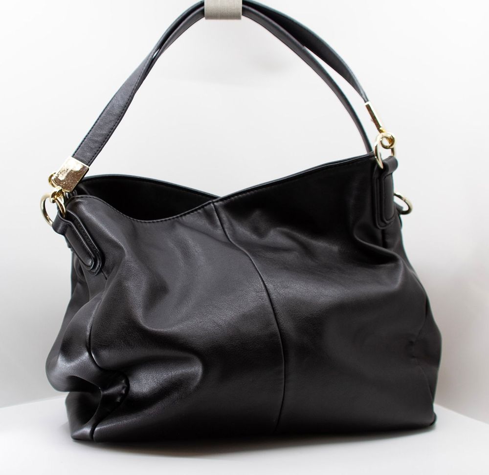 Lot 488: Black Patent Leather Hand Bag, Soft Leather, Silk Lining