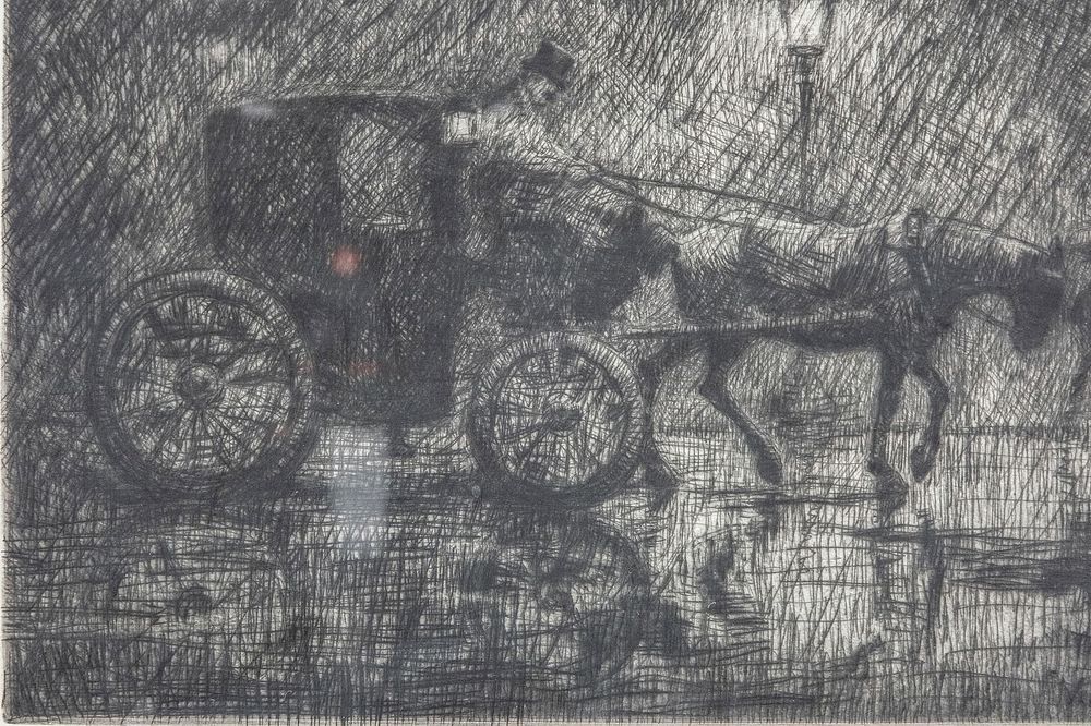 Lot 493: Signed Editioned Frank M. Armington, Vers la Fin, 1924 Etching on paper
