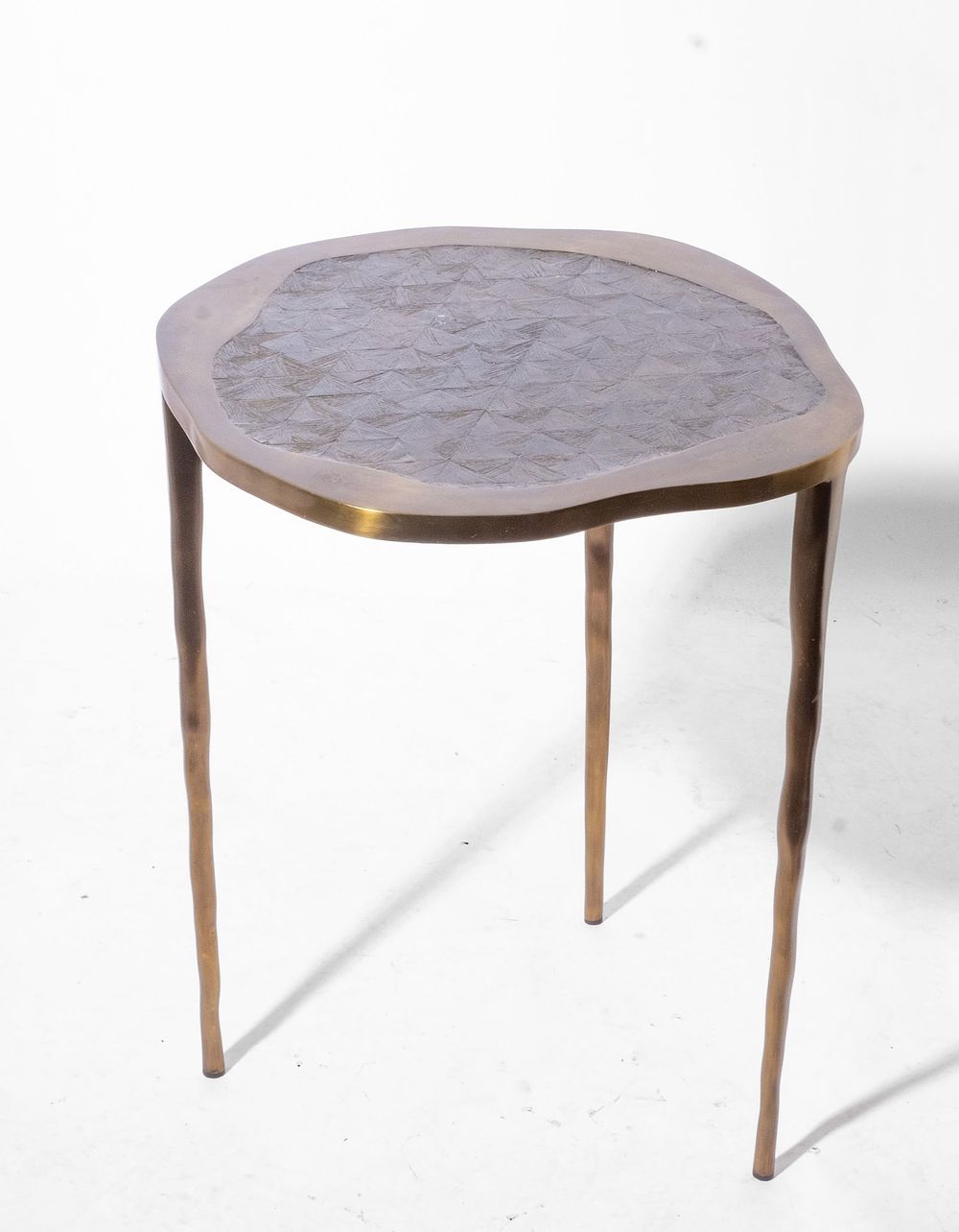 Lot 190: R & Y Augousti "Melting" Shagreen Designer Art Deco Influenced Side Table