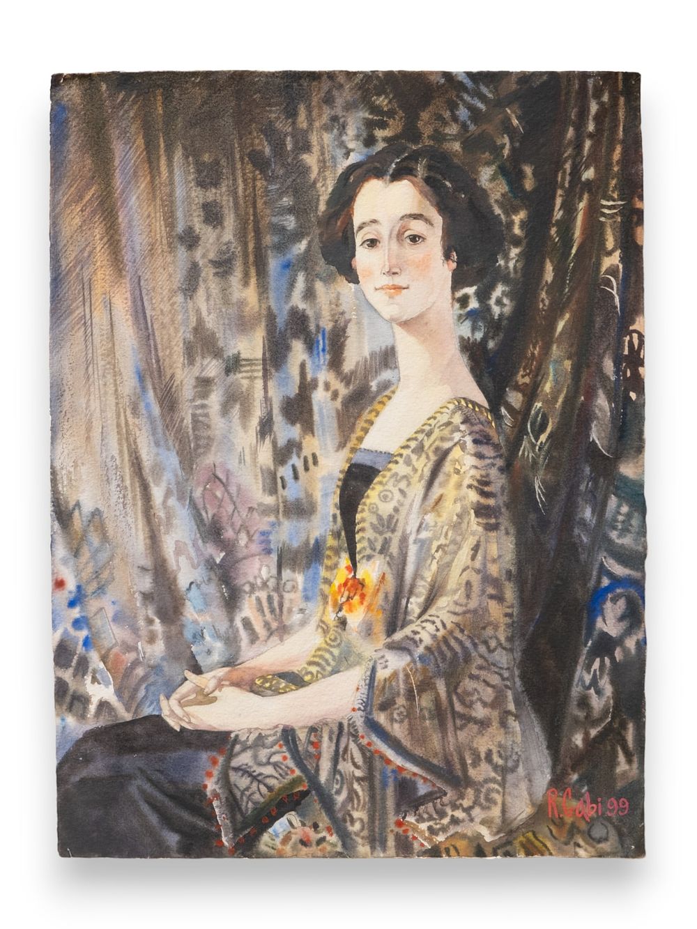 Lot 328: Signed Roxana Gabi Watercolor Painting, Signed Roxana Gabi Watercolor Painting. Signed Lower Right,