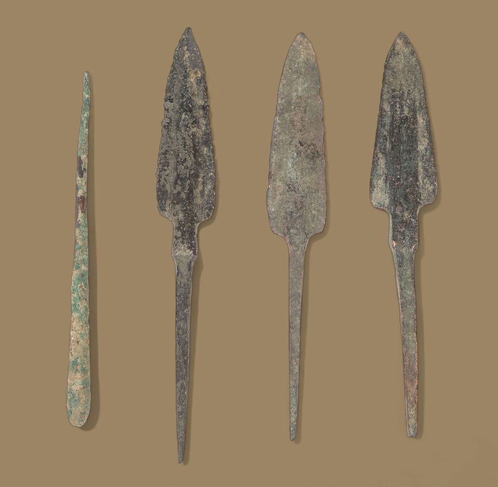 Lot 357: Group of Antique Bronze Spears (4)