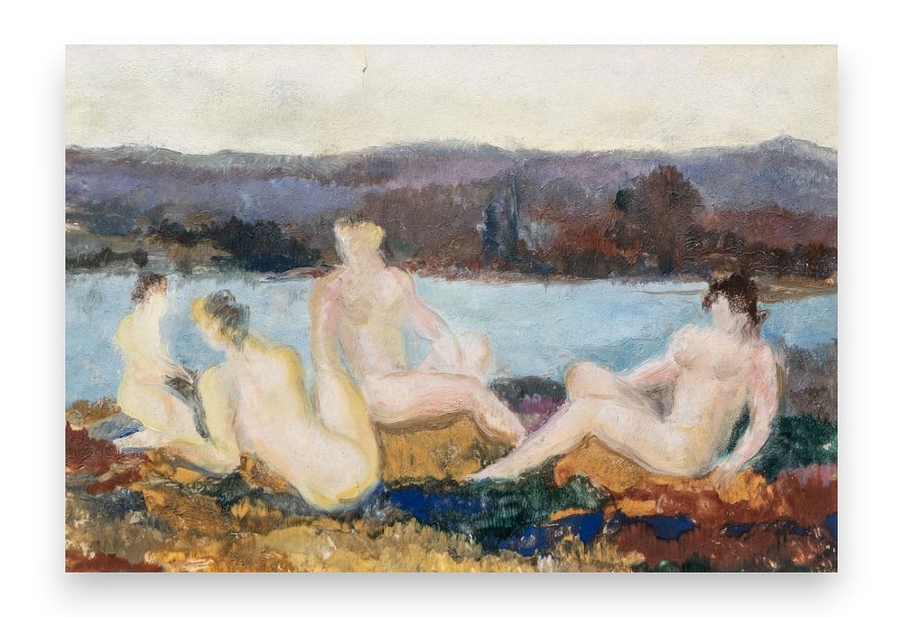 Lot 437: Jean Maydon Style Gouache Painting "Double Sided"