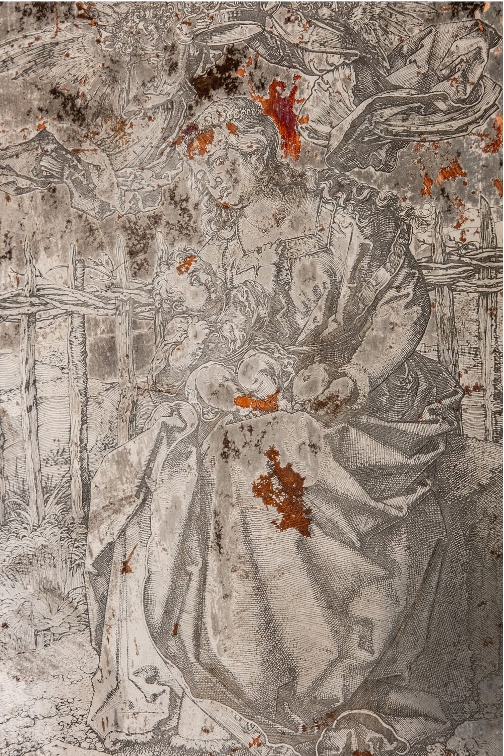 Lot 448: Édouard BALDUS Original Engraving Plate Based Upon a Drawing by Dürer