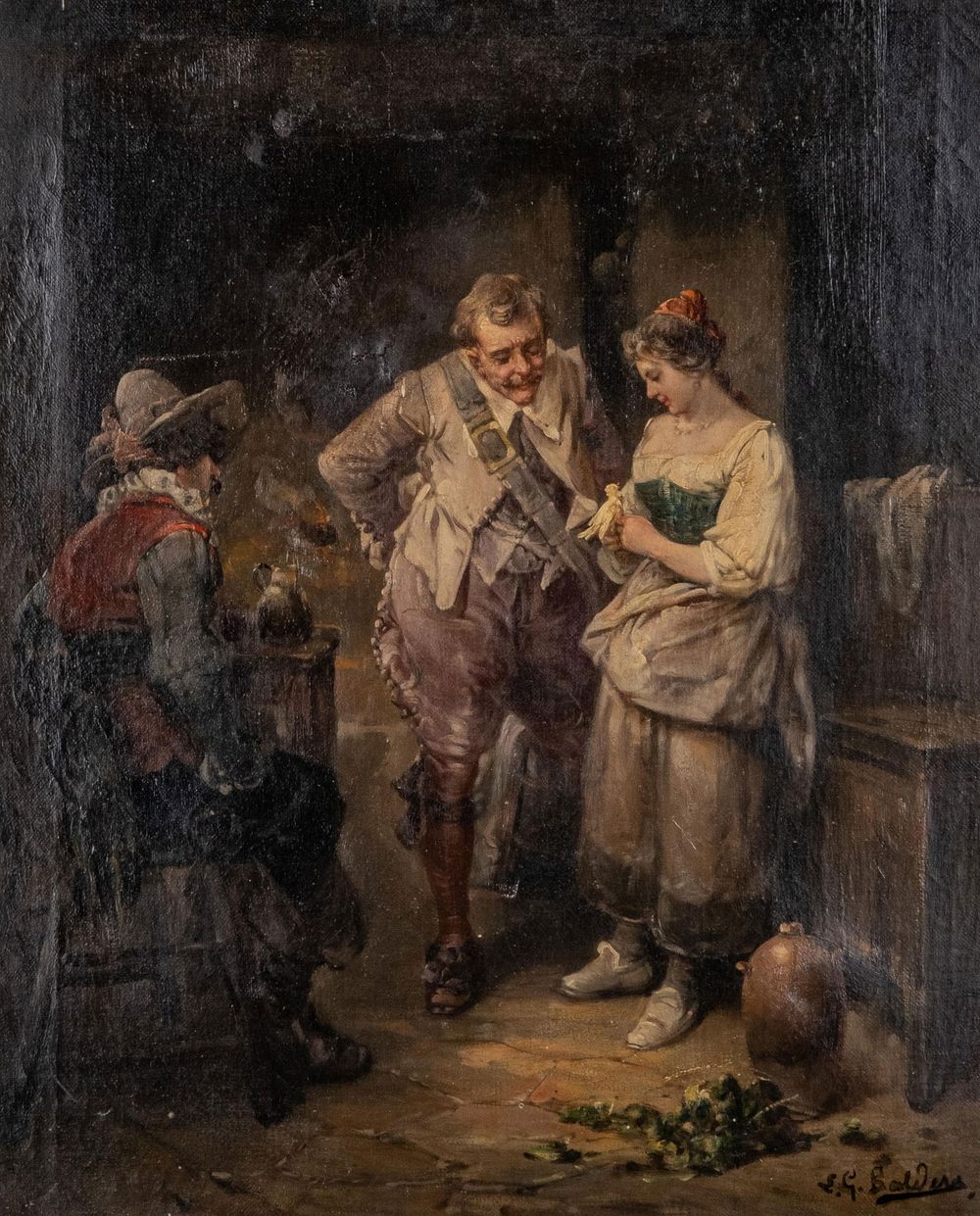 Lot 469: Luigi G. Baldero, Signed Oil on Canvas Painting