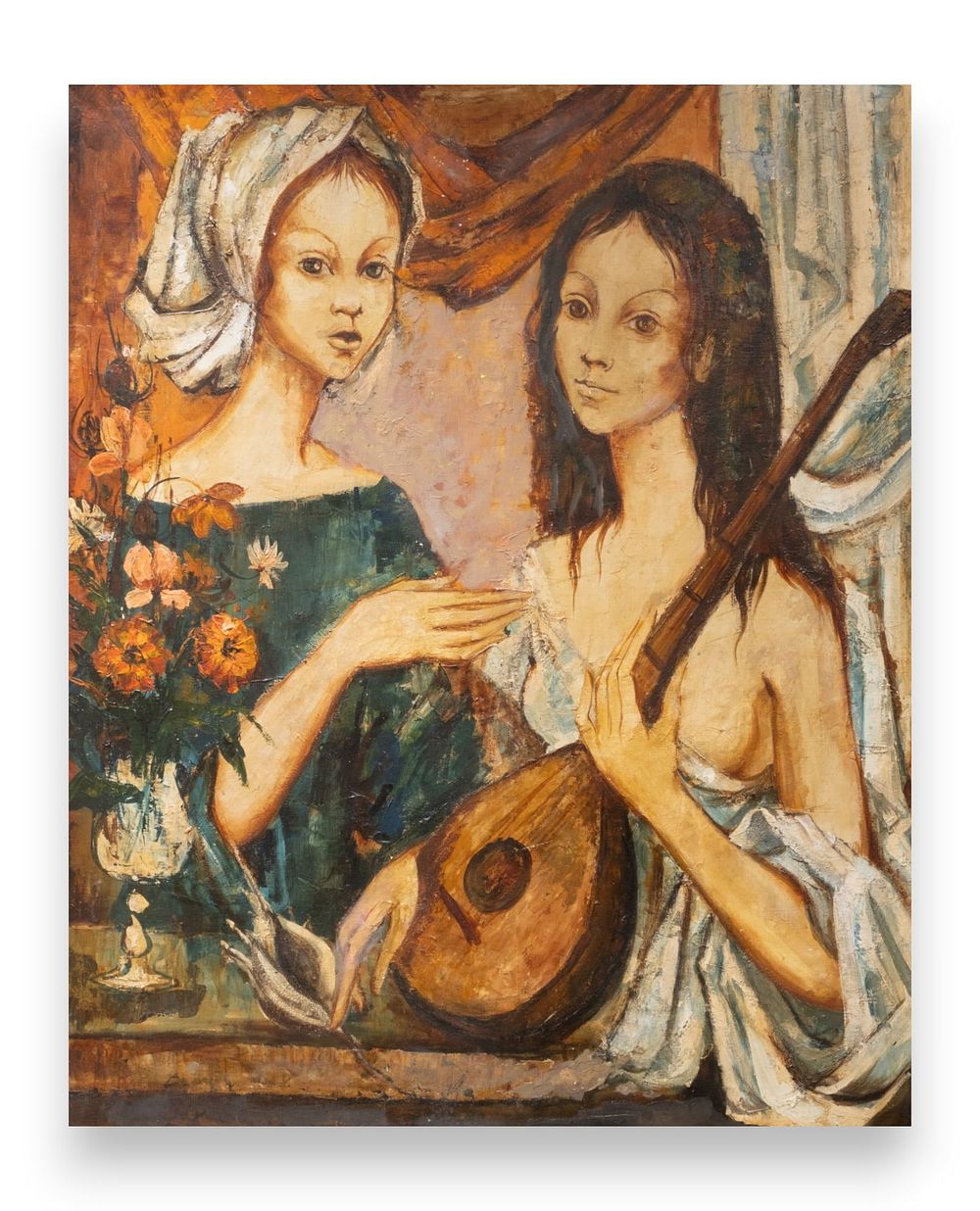 Lot 481: Signed Mark Sandan Modern School Oil on Canvas Painting