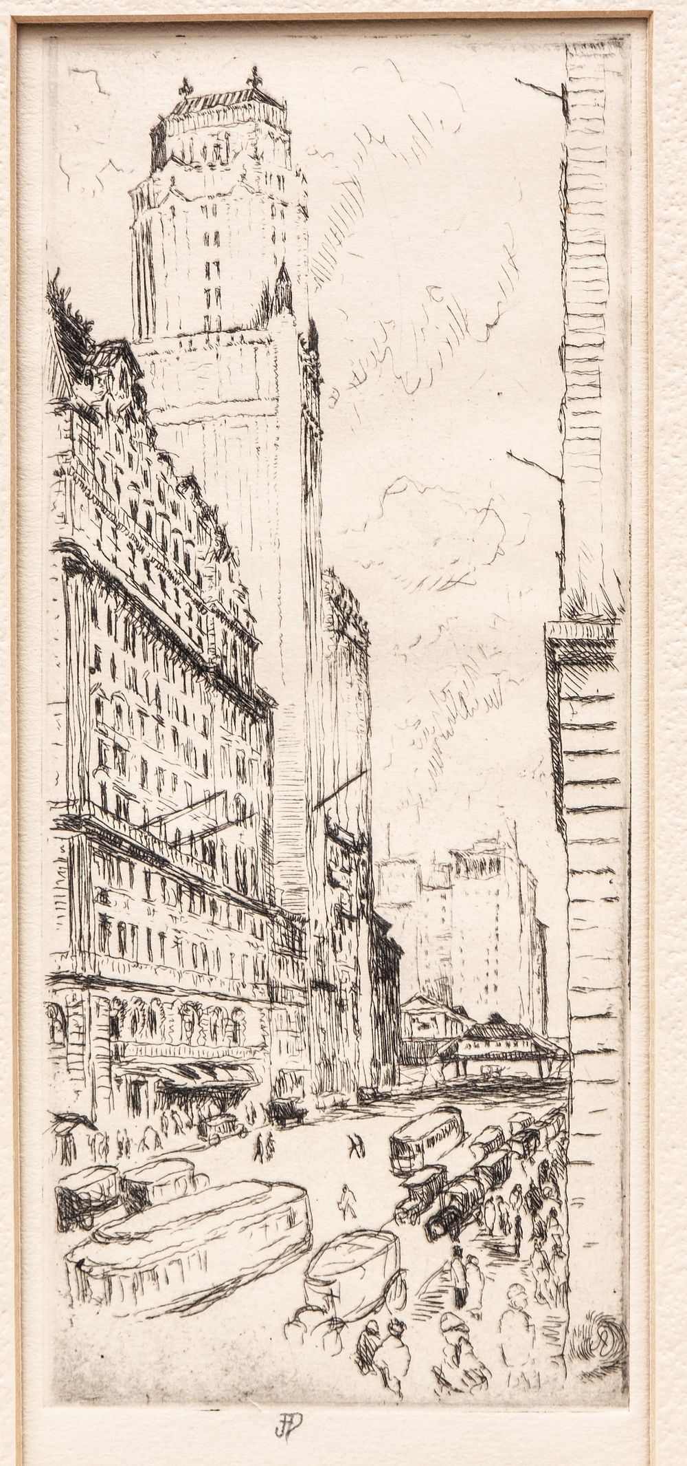 Lot 487: Signed James A Dumont Etching "Busch Terminal"