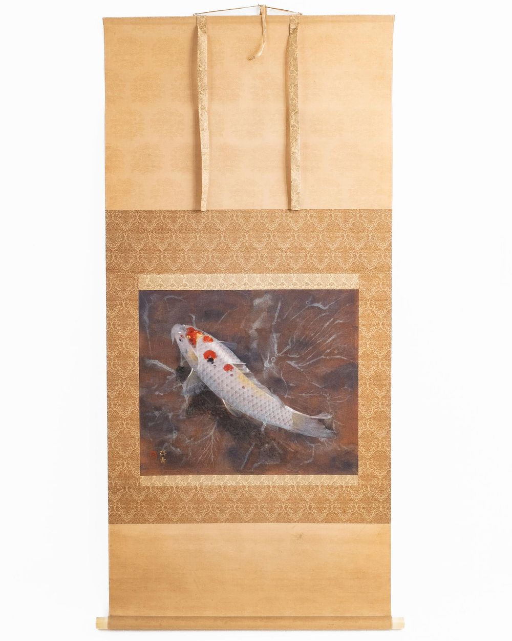 Lot 115: Vintage Japanese Toshikura Gunjo Signed Hand Painted Scroll