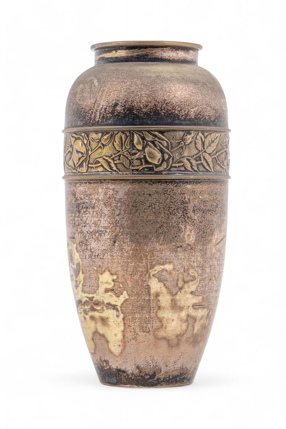 Lot 117: Silver-Plated Over Copper Art Nouveau Vase