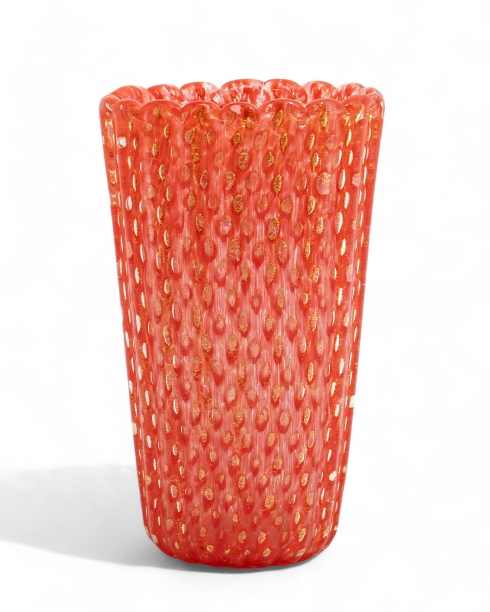 Lot 119: Tall Barovier & Toso Mid Century Murano Glass Vase, signed