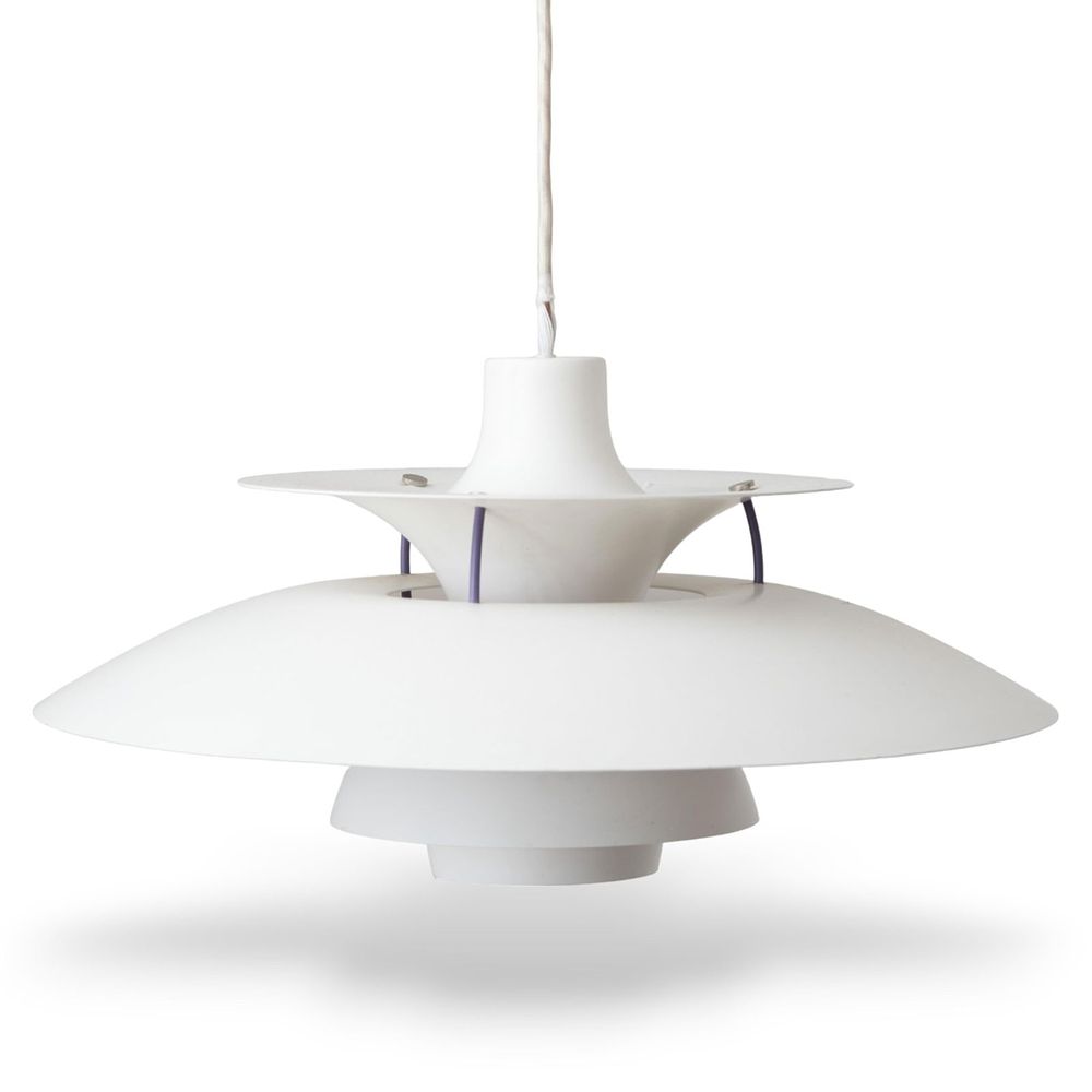 Lot 174: Vintage Poul Henningsen for Louis Poulson Hanging MCM Pendant Ceiling Lamp