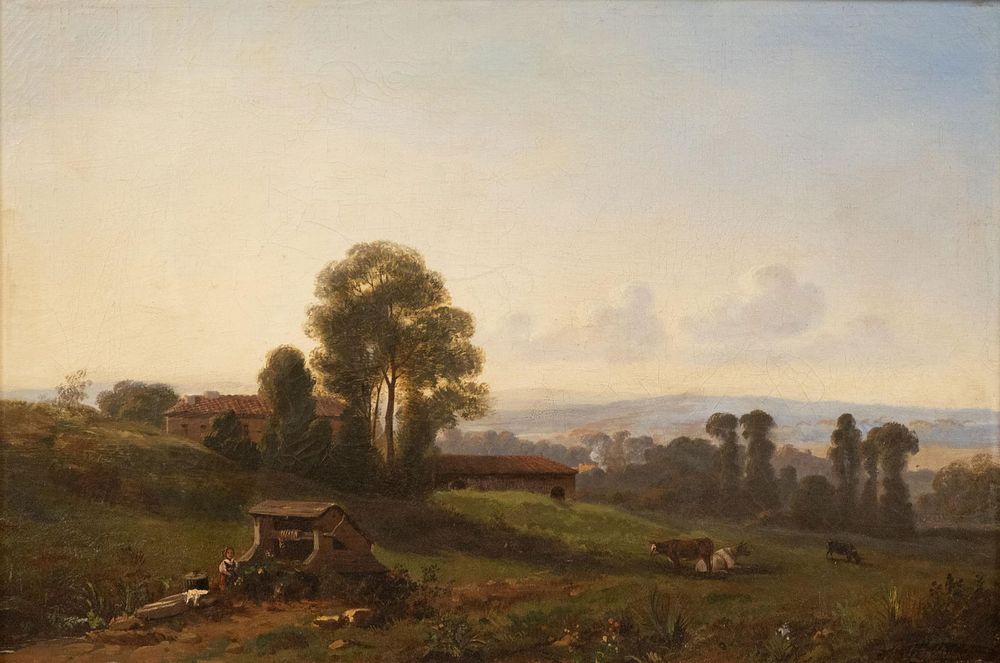 Lot 201: Important Nicolai Alexandovich Okolowicz signed Oil on Canvas Painting, Late 19th Century