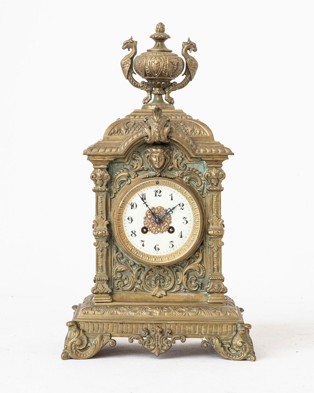 Lot 276: Japy Freres Bronze Mantel Clock, 19th to 20th Century