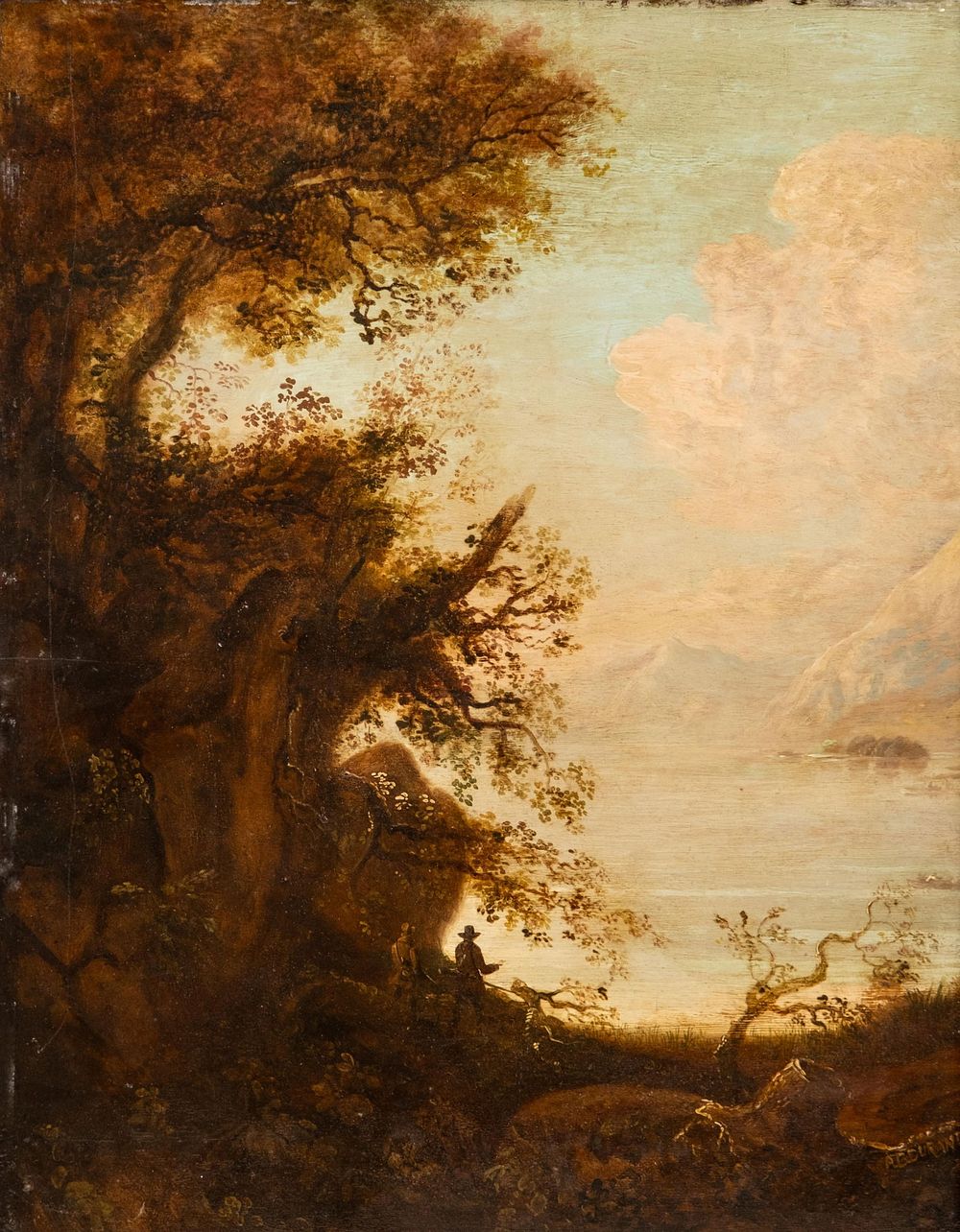 Lot 287: Asher B Durand Signed Hudson River School Oil on Panel Painting