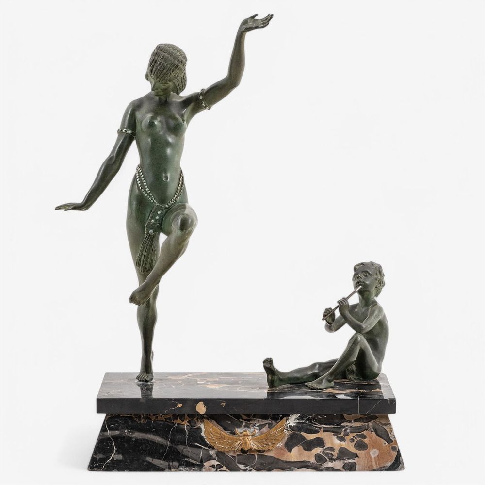 Lot 358: Emilie Adolphe Monier, Egyptian Dancer Bronze Sculpture , signed c.1930