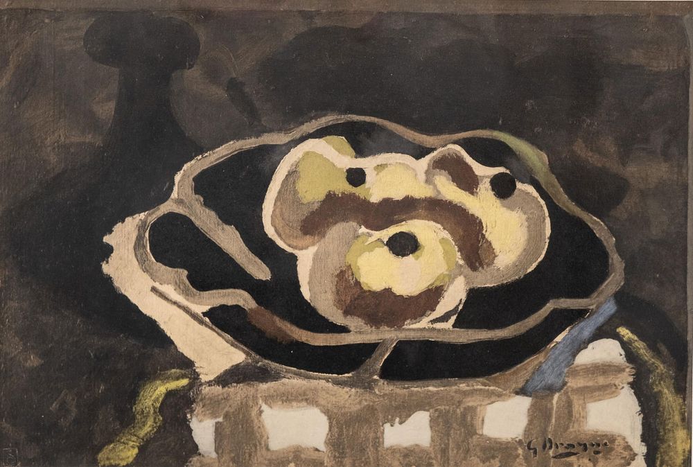 Lot 381: Georges Braque Still Life, Numbered and Signed in Pencil on Reverse, Provenance Galerie Guy Spitzer
