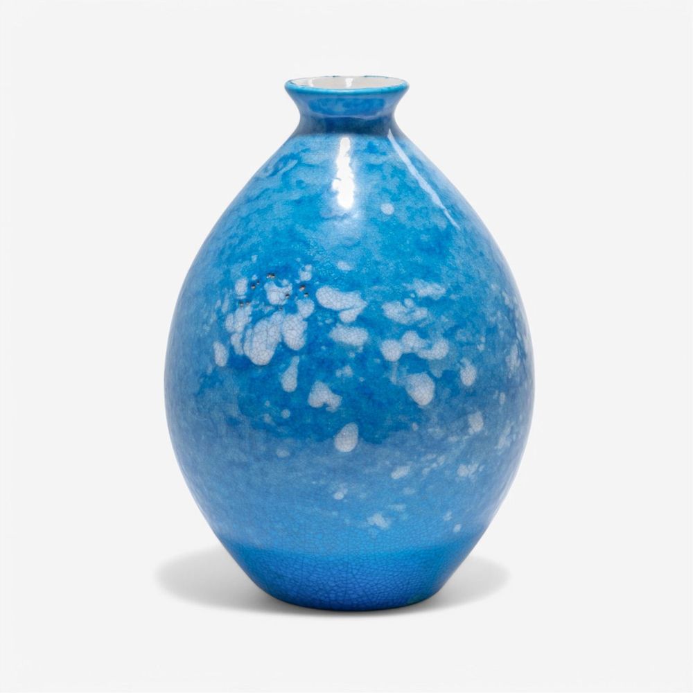 Lot 385: Ceramic vase Charles Catteau for Boch Freres, created in the 1930s. 9"