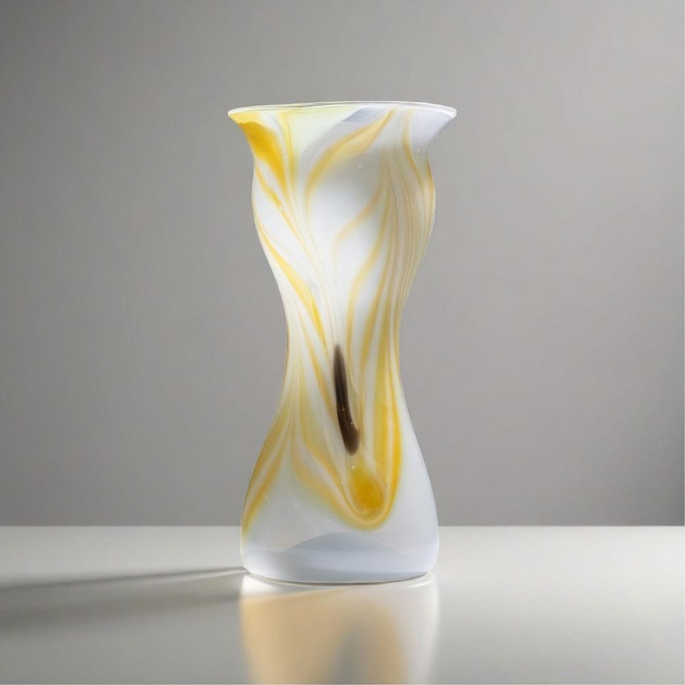 Lot 388: Signed Tiffany Style Art Glass Vase, Early 20th Century