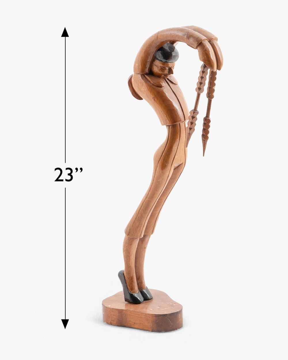 Lot 391: Jose Pinal signed Wood Carved Sculpture, circa 1940