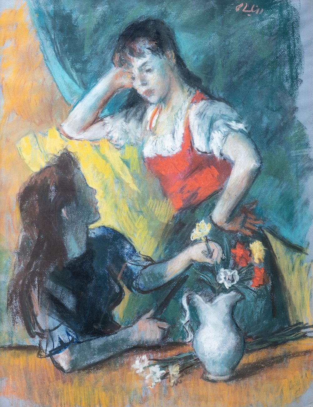 Lot 403: Robert Philipp Pastel On Paper Painting, Signed, Prov: Jane Kahan Gallery