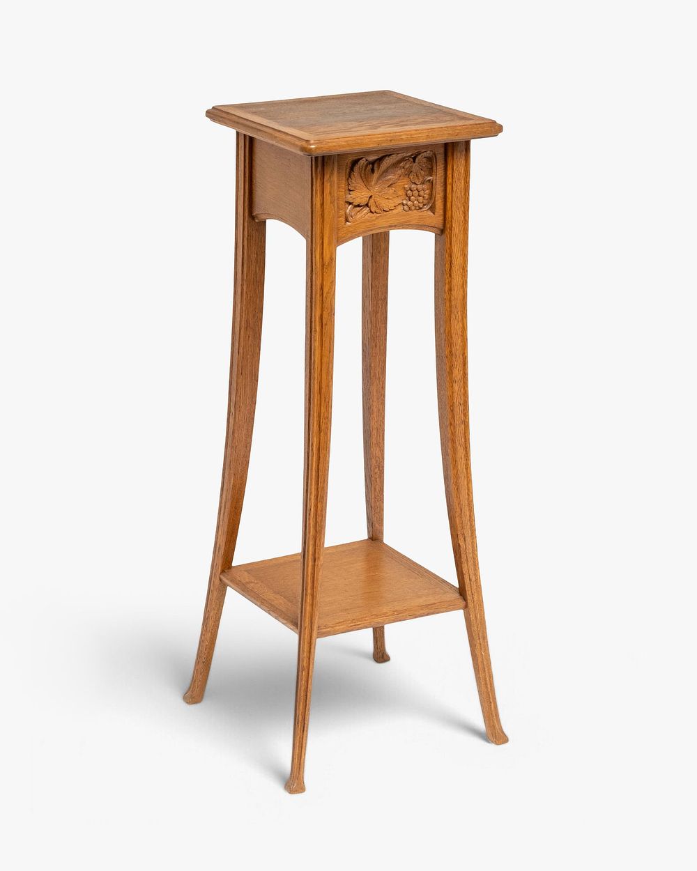 Lot 423: Carved Oak Art Nouveau Pedestal Stand, Early 20th Century