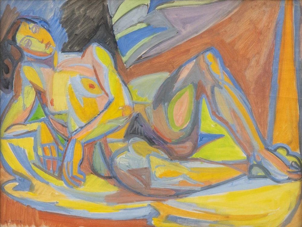 Lot 502: Andre Lhote Signed Gouache on Paper Painting