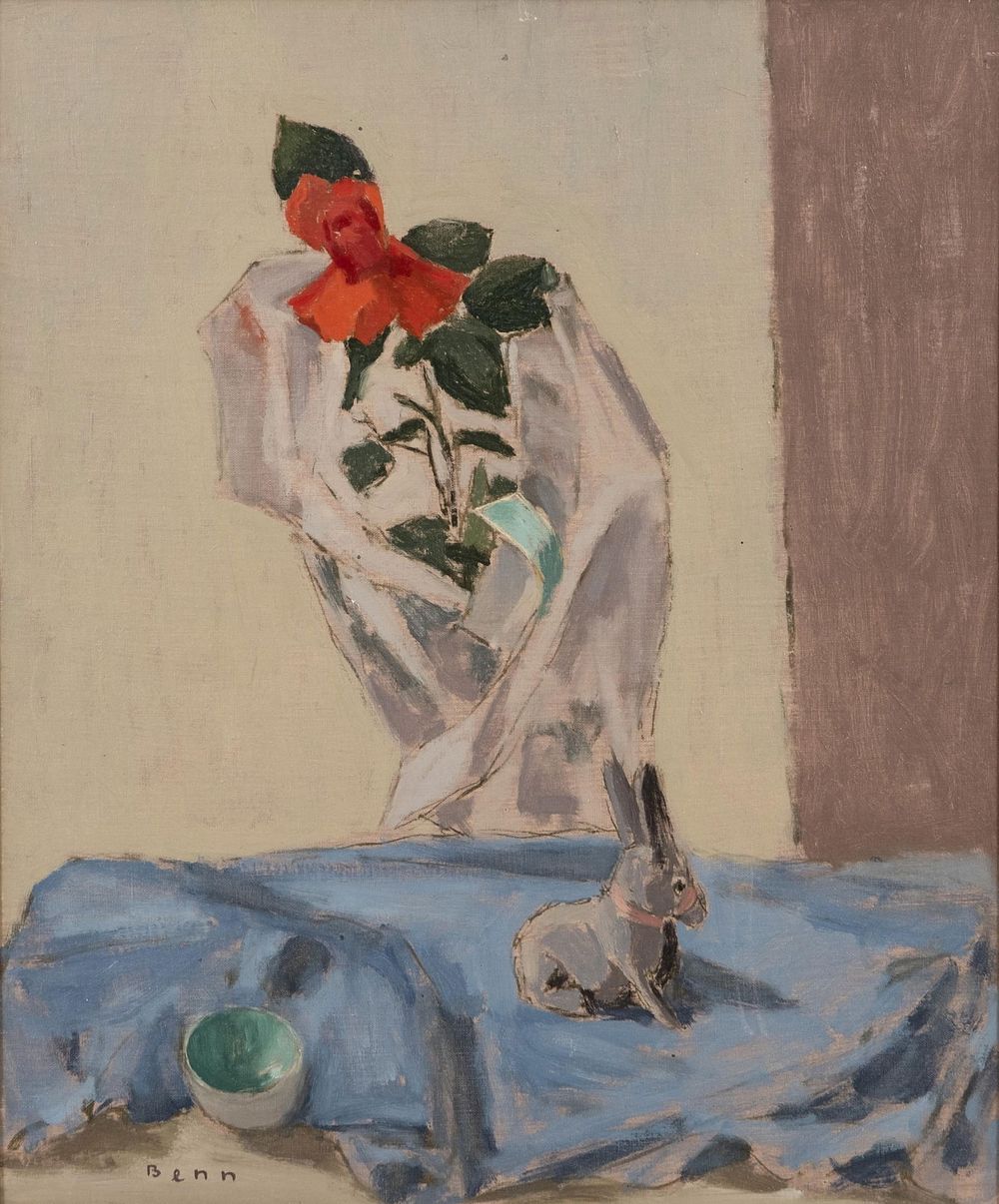 Lot 549: Benn Signed Oil on Canvas Painting, 1974