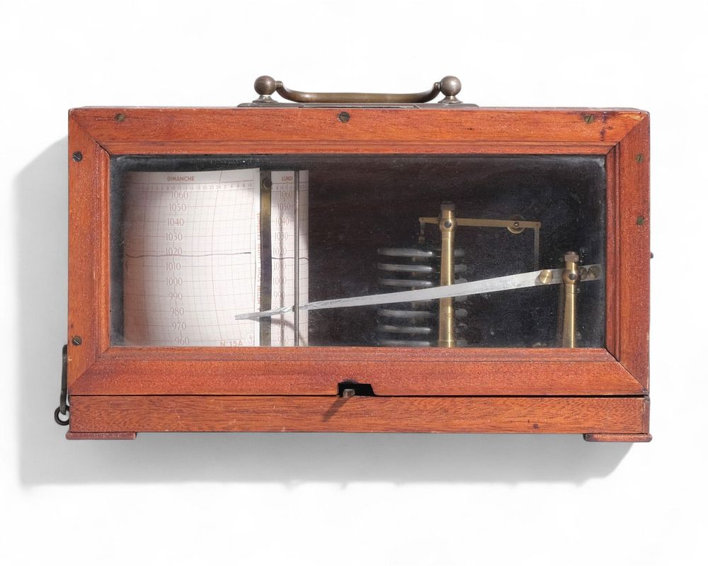 Lot 187: Jules Richard Vidie Eight Day Capsule Barograph, No. 49116, 19th Century